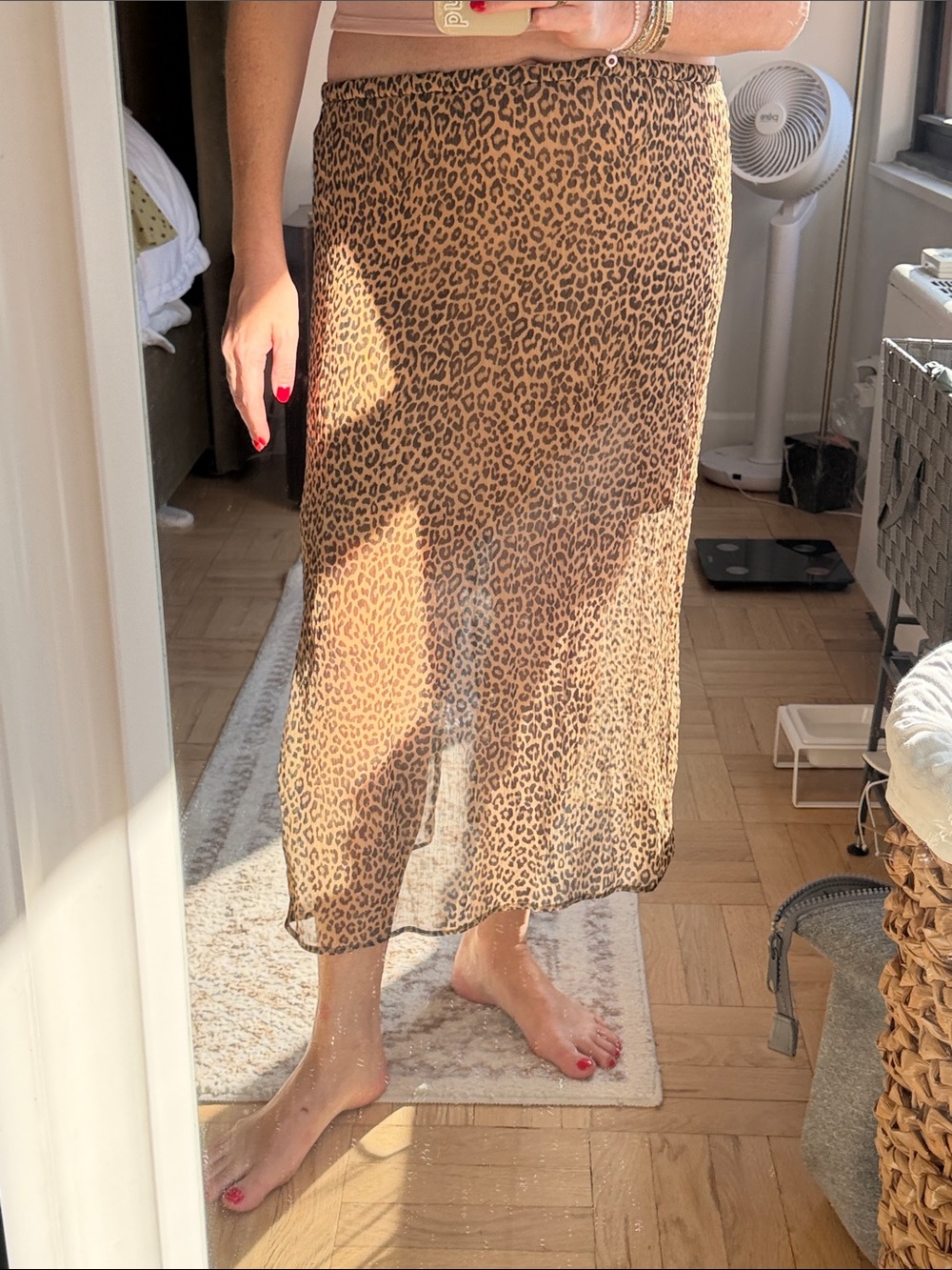 J. Crew Leopard Print Midi Skirt - Brown/Black